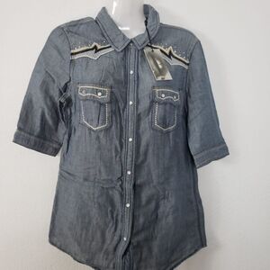 MISS ME SHIRT WESTERN COWGIRL 
gray
Size S